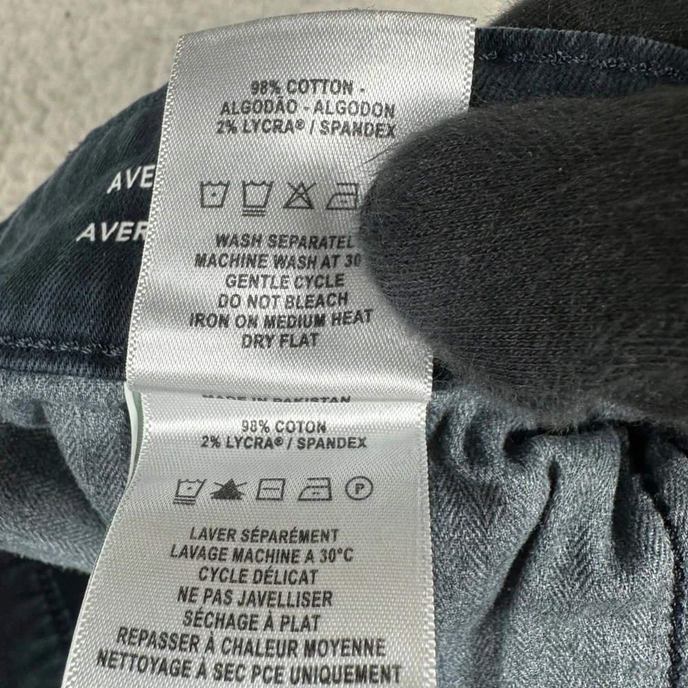DL1961 Avery Relaxed Straight Jeans Mens Dark Wash Denim 42x28 Black Chinos
